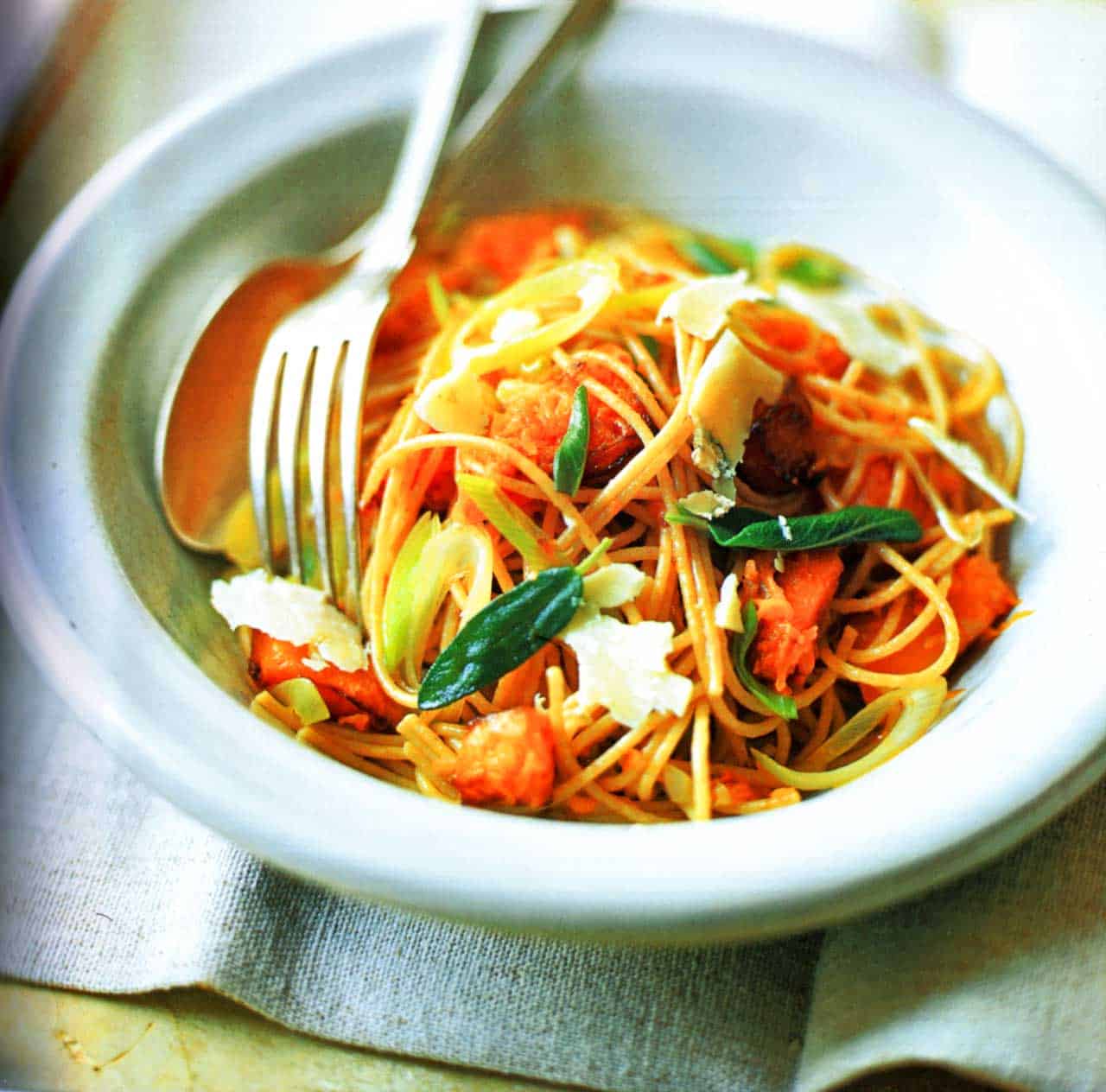 spaghetti squash recipe-Spaghetti With Butternut Squash, Sage And Pecorino