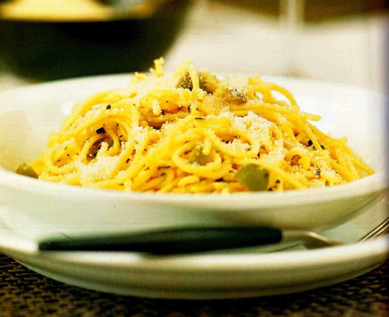 Easy Pasta Recipe-Tagliolini With Lemon And Green Olives www.eatopic.com