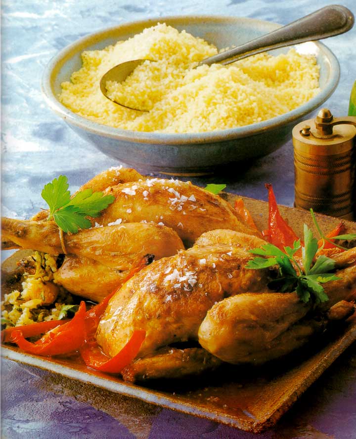 Poussins With Zucchinis and Apricot Stuffing Recipe-calories-Easy-Mediterranean foods-www.eatopic.com