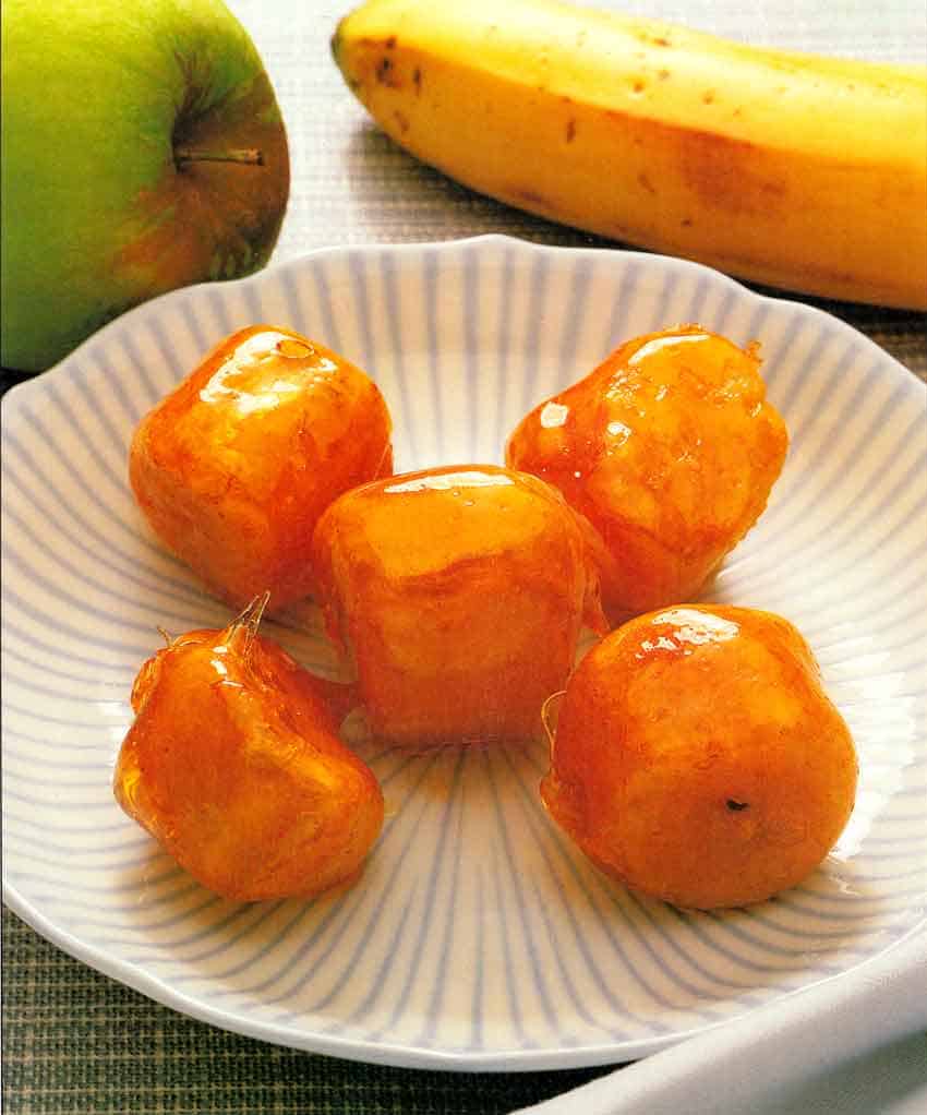 Chinese Dessert Recipes-Spun Fruits-calories-Homemade-nutrition-banana Dessert