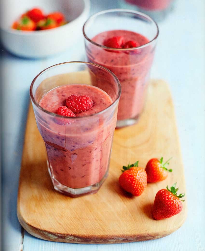 Diet Drinks-Berry and Vanilla Smoothie Recipe-calories-carbs-protein