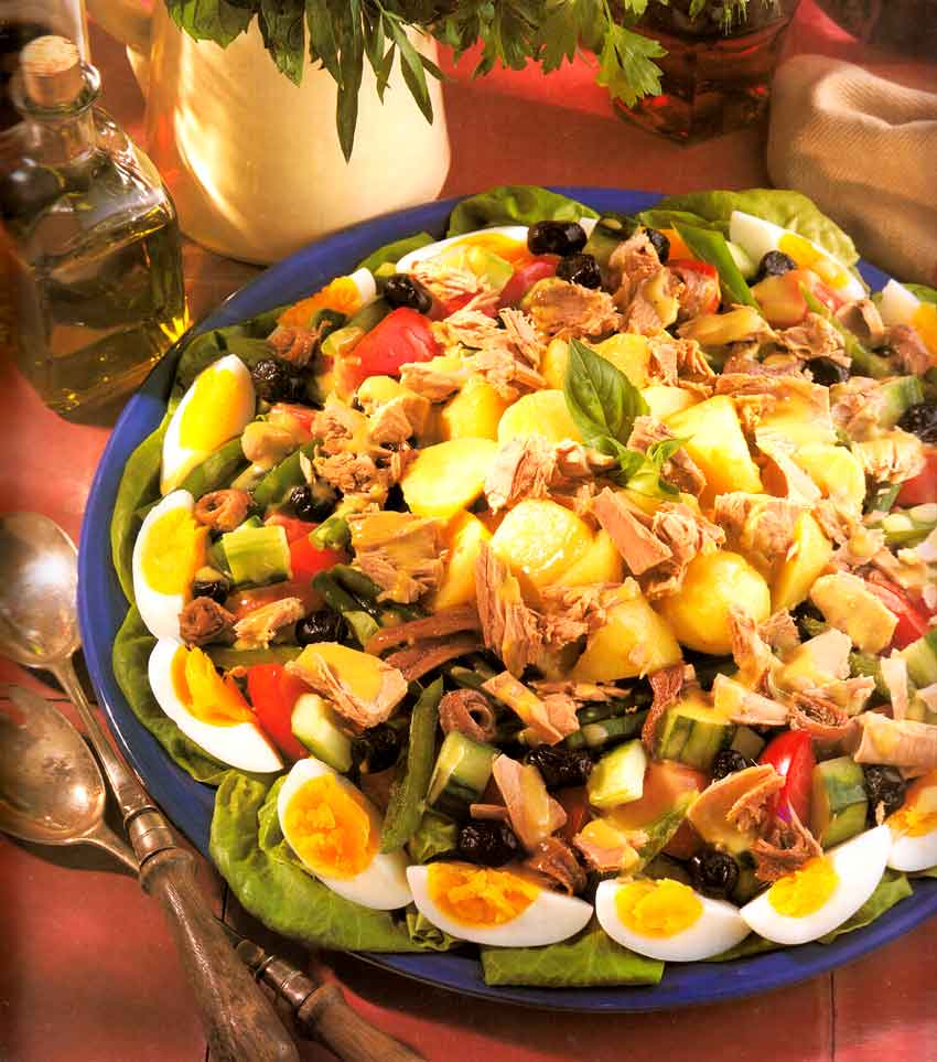 French Cuisine Recipes-Provencal Salad-Salade Nicoise-french food-