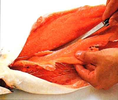 Prepare-and-Poach-the-Salmon-Work towards the backbone