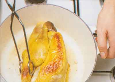 Guinea Fowl or Chicken with Cabbage Recipe calories-Pintade au Chou-step by step with photo