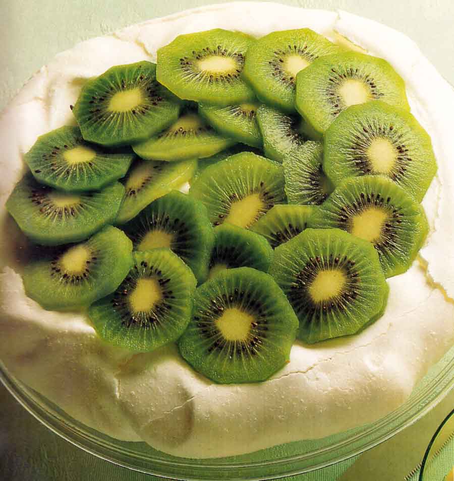 Kiwi Fruit Meringue Cake Recipe low fat calories low fat nutrition facts