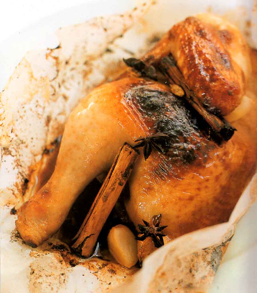 Spiced Roast Chicken Recipe-calories-nutrition facts-moroccan cuisine-low fat diet