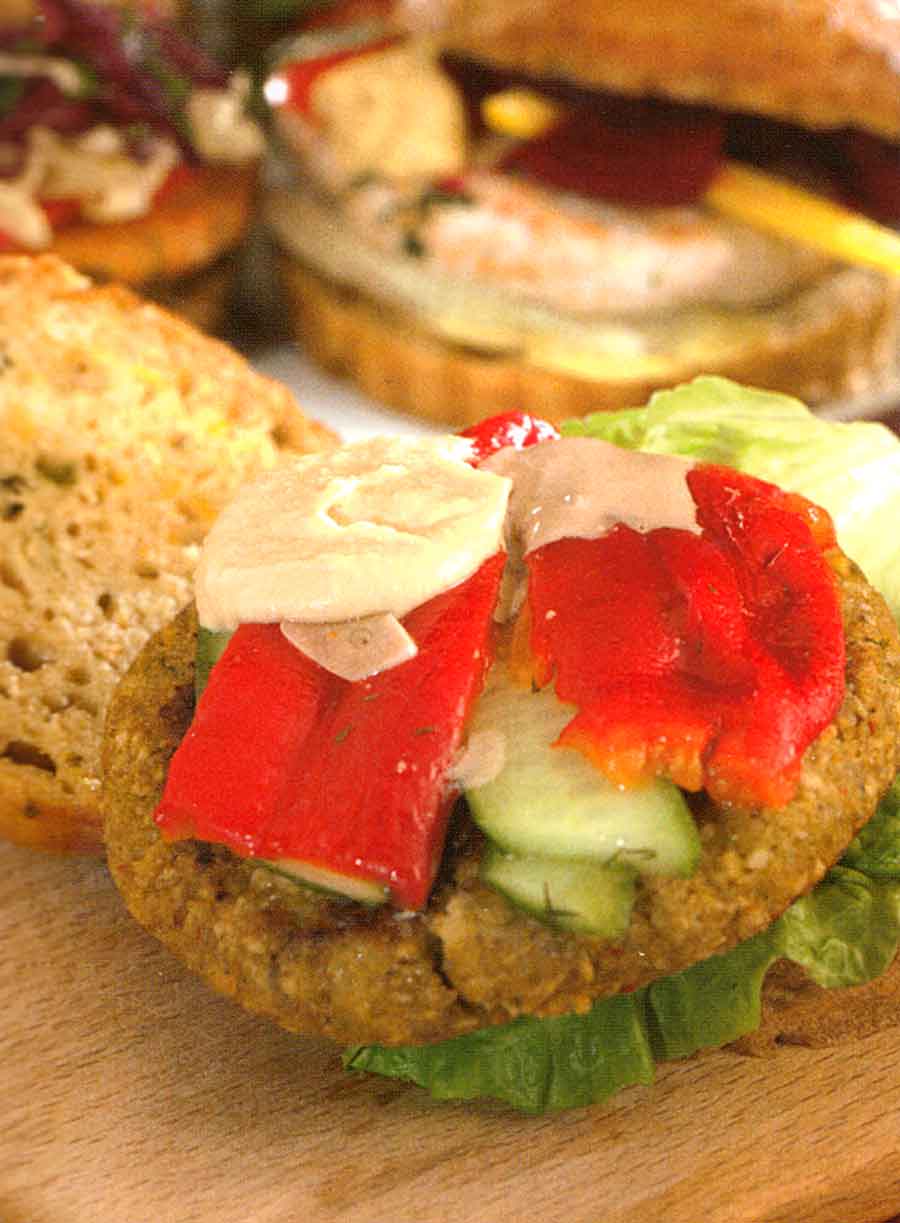 Easy Falafel Burger Recipe-nutrition facts and calories-diet food-healthy
