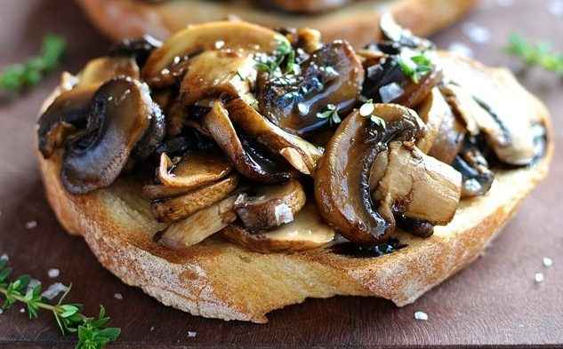 Mushroom Bruschetta With Balsamic & Thyme Recipe