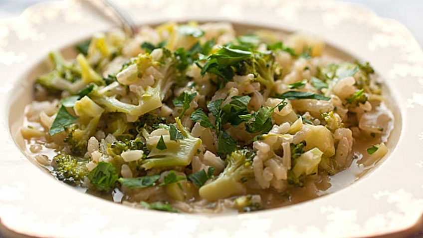 Risotto With Artichoke And Broccoli Stalks Recipe