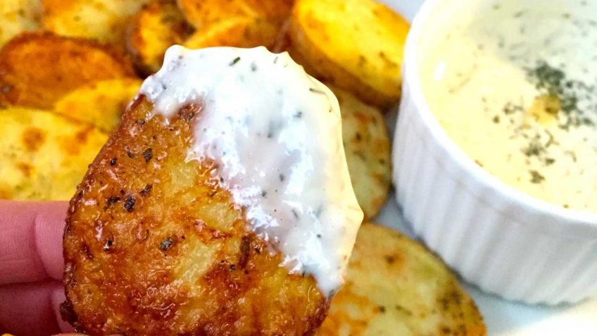 Roasted Potatoes With Herb Dip Recipe