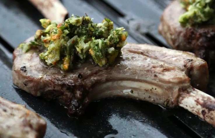 Lamb Chops With Pistachio Pesto Crumbs Recipe