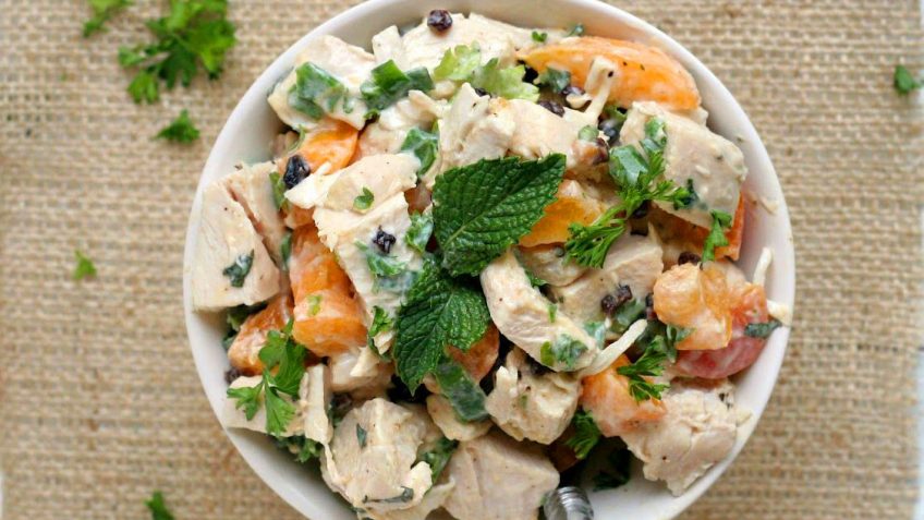 Poached Chicken Salad With Peaches Recipe